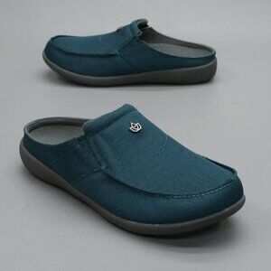 Spenco Ladies 11 D Wide Siesta Prana Aegean Teal Slides Slip-on Mule House Shoes